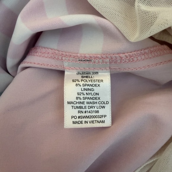 Chubbies Mens On The Horizons 7" Swimmer Shorts Size XL Stripe Lined Vacation - Picture 6 of 7